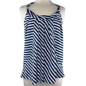 TCEC sleeveless mixed panel blouse